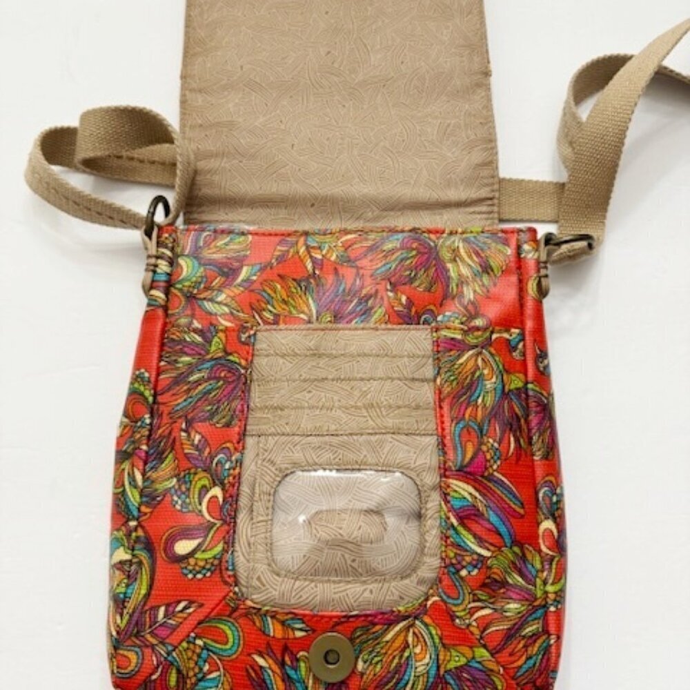 Sakroots Artist Circle Small Flap Messenger Crossbody Bag Purse Multi-Color - Picture 5 of 6